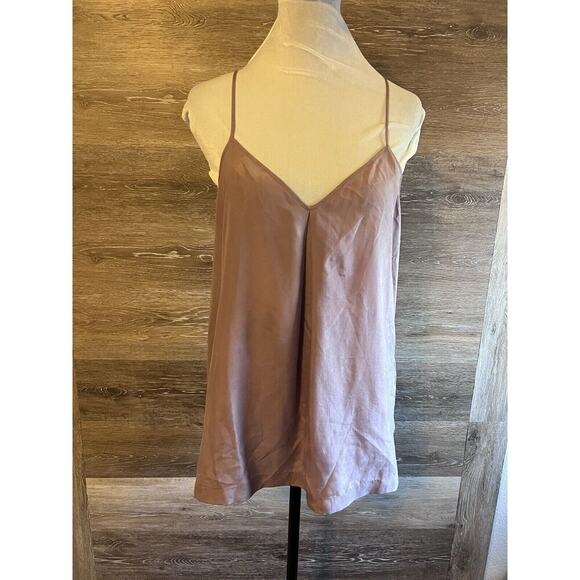 Madewell Tops - Madewell 100% Silk Camisole Top Halter Mauve Size 2 Small Tank Babydoll